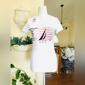 Nautica womens print tees size xsmall